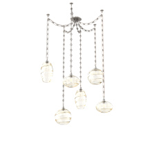 Hammerton SNB0048-06-BS-OA-CH3-E2 - Misto Multi Light Pendant Multi Port Canopy Beige Silver