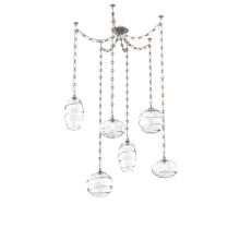 Hammerton SNB0048-06-BS-OC-CH3-E2 - Misto Multi Light Pendant Multi Port Canopy Beige Silver