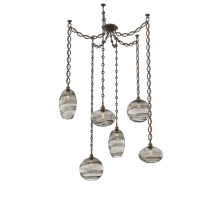 Hammerton SNB0048-06-FB-OS-CH2-E2 - Misto Multi Light Pendant Multi Port Canopy Flat Bronze