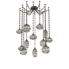 Hammerton SNB0048-12-FB-OS-CH3-E2 - Misto Multi Light Pendant Multi Port Canopy Flat Bronze
