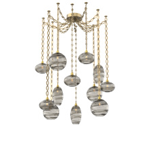 Hammerton SNB0048-12-GB-OS-CH2-E2 - Misto Multi Light Pendant Multi Port Canopy Gilded Brass