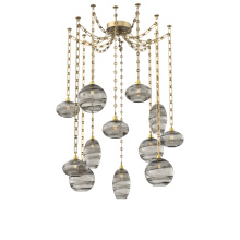 Hammerton SNB0048-12-GB-OS-CH3-E2 - Misto Multi Light Pendant Multi Port Canopy Gilded Brass