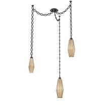 Hammerton SNB0049-03-MB-RB-CH2-L1 - Aalto Multi Light Pendant Multi Port Canopy Matte Black