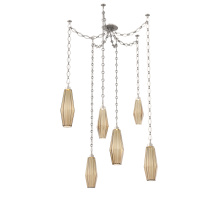 Hammerton SNB0049-06-BS-RB-CH1-L3 - Aalto Multi Light Pendant Multi Port Canopy Beige Silver