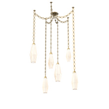 Hammerton SNB0049-06-GB-RA-CH2-L3 - Aalto Multi Light Pendant Multi Port Canopy Gilded Brass