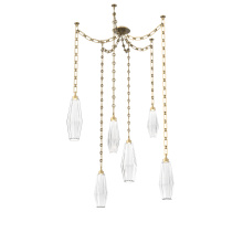 Hammerton SNB0049-06-GB-RC-CH3-L3 - Aalto Multi Light Pendant Multi Port Canopy Gilded Brass