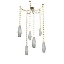 Hammerton SNB0049-06-GB-RS-CH2-L3 - Aalto Multi Light Pendant Multi Port Canopy Gilded Brass