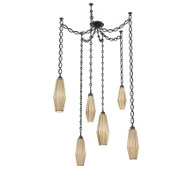 Hammerton SNB0049-06-MB-RB-CH2-L1 - Aalto Multi Light Pendant Multi Port Canopy Matte Black