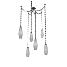 Hammerton SNB0049-06-MB-RS-CH1-L3 - Aalto Multi Light Pendant Multi Port Canopy Matte Black