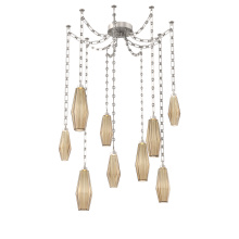 Hammerton SNB0049-09-BS-RB-CH3-L3 - Aalto Multi Light Pendant Multi Port Canopy Beige Silver