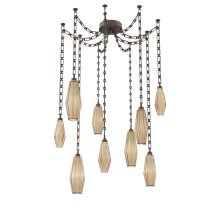 Hammerton SNB0049-09-FB-RB-CH3-L1 - Aalto Multi Light Pendant Multi Port Canopy Flat Bronze