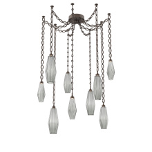 Hammerton SNB0049-09-FB-RS-CH2-L1 - Aalto Multi Light Pendant Multi Port Canopy Flat Bronze