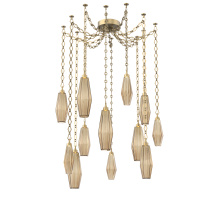 Hammerton SNB0049-12-GB-RB-CH1-L3 - Aalto Multi Light Pendant Multi Port Canopy Gilded Brass
