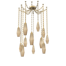 Hammerton SNB0049-12-GB-RB-CH2-L3 - Aalto Multi Light Pendant Multi Port Canopy Gilded Brass
