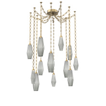 Hammerton SNB0049-12-GB-RS-CH1-L1 - Aalto Multi Light Pendant Multi Port Canopy Gilded Brass