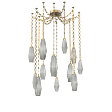 Hammerton SNB0049-12-GB-RS-CH2-L3 - Aalto Multi Light Pendant Multi Port Canopy Gilded Brass