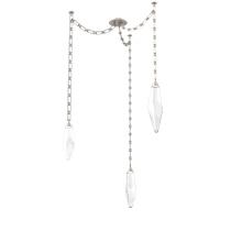 Hammerton SNB0050-03-BS-CC-CH3-L1 - Rock Crystal Multi Light Pendant Multi Port Canopy Beige Silver