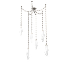 Hammerton SNB0050-06-BS-CC-CH2-L1 - Rock Crystal Multi Light Pendant Multi Port Canopy Beige Silver
