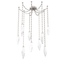 Hammerton SNB0050-09-BS-CC-CH1-L1 - Rock Crystal Multi Light Pendant Multi Port Canopy Beige Silver