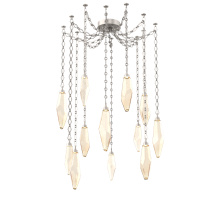 Hammerton SNB0050-12-BS-CA-CH1-L1 - Rock Crystal Multi Light Pendant Multi Port Canopy Beige Silver
