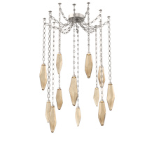Hammerton SNB0050-12-BS-CB-CH2-L1 - Rock Crystal Multi Light Pendant Multi Port Canopy Beige Silver
