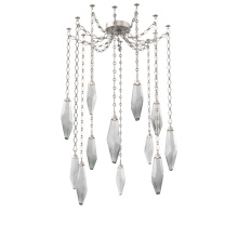 Hammerton SNB0050-12-BS-CS-CH1-L3 - Rock Crystal Multi Light Pendant Multi Port Canopy Beige Silver
