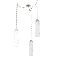 Hammerton SNB0056-03-BS-LC-CH2-L1 - Ledgestone Multi Light Pendant Multi Port Canopy Beige Silver