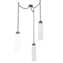 Hammerton SNB0056-03-FB-LC-CH1-L1 - Ledgestone Multi Light Pendant Multi Port Canopy Flat Bronze