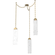 Hammerton SNB0056-03-GB-LC-CH1-L1 - Ledgestone Multi Light Pendant Multi Port Canopy Gilded Brass
