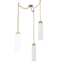 Hammerton SNB0056-03-GB-LC-CH2-L1 - Ledgestone Multi Light Pendant Multi Port Canopy Gilded Brass