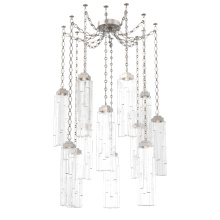 Hammerton SNB0056-12-BS-LC-CH1-L3 - Ledgestone Multi Light Pendant Multi Port Canopy Beige Silver