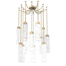 Hammerton SNB0056-12-GB-LC-CH1-L1 - Ledgestone Multi Light Pendant Multi Port Canopy Gilded Brass