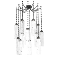 Hammerton SNB0056-12-MB-LC-CH1-L3 - Ledgestone Multi Light Pendant Multi Port Canopy Matte Black