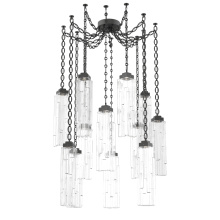 Hammerton SNB0056-12-MB-LC-CH2-L3 - Ledgestone Multi Light Pendant Multi Port Canopy Matte Black