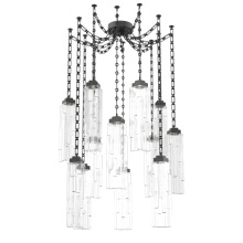 Hammerton SNB0056-12-MB-LC-CH3-L1 - Ledgestone Multi Light Pendant Multi Port Canopy Matte Black