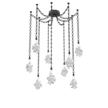 Hammerton SNB0059-09-MB-BC-CH1-L3 - Blossom Multi Light Pendant Multi Port Canopy Matte Black