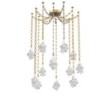 Hammerton SNB0059-12-GB-BC-CH2-L1 - Blossom Multi Light Pendant Multi Port Canopy Gilded Brass