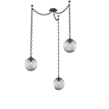 Hammerton SNB0062-03-MB-S-CH1-E2 - Aster Bulb Multi Light Pendant Multi Port Canopy Matte Black