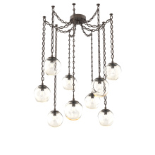 Hammerton SNB0062-09-FB-A-CH2-E2 - Aster Bulb Multi Light Pendant Multi Port Canopy Flat Bronze
