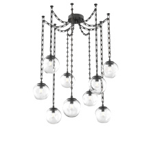 Hammerton SNB0062-09-MB-C-CH3-E2 - Aster Bulb Multi Light Pendant Multi Port Canopy Matte Black