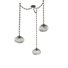 Hammerton SNB0064-03-FB-S-CH3-E2 - Nova Bulb Multi Light Pendant Multi Port Canopy Flat Bronze