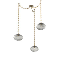 Hammerton SNB0064-03-GB-S-CH1-E2 - Nova Bulb Multi Light Pendant Multi Port Canopy Gilded Brass