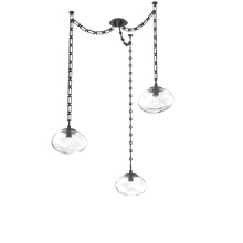 Hammerton SNB0064-03-MB-C-CH3-E2 - Nova Bulb Multi Light Pendant Multi Port Canopy Matte Black