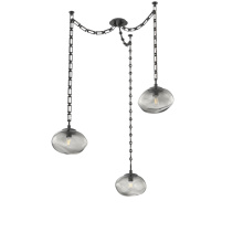 Hammerton SNB0064-03-MB-S-CH3-E2 - Nova Bulb Multi Light Pendant Multi Port Canopy Matte Black