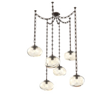 Hammerton SNB0064-06-FB-A-CH3-E2 - Nova Bulb Multi Light Pendant Multi Port Canopy Flat Bronze