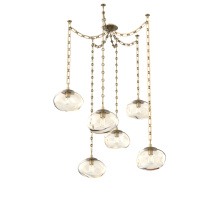 Hammerton SNB0064-06-GB-A-CH3-E2 - Nova Bulb Multi Light Pendant Multi Port Canopy Gilded Brass