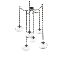 Hammerton SNB0064-06-MB-C-CH3-E2 - Nova Bulb Multi Light Pendant Multi Port Canopy Matte Black