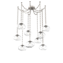 Hammerton SNB0064-09-BS-C-CH2-E2 - Nova Bulb Multi Light Pendant Multi Port Canopy Beige Silver
