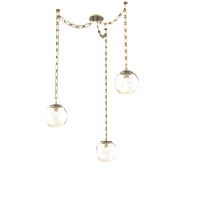Hammerton SNB0066-03-GB-FA-CH3-L3 - Aster LED Multi Light Pendant Multi Port Canopy Gilded Brass