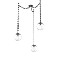 Hammerton SNB0066-03-MB-GC-CH2-L3 - Aster LED Multi Light Pendant Multi Port Canopy Matte Black